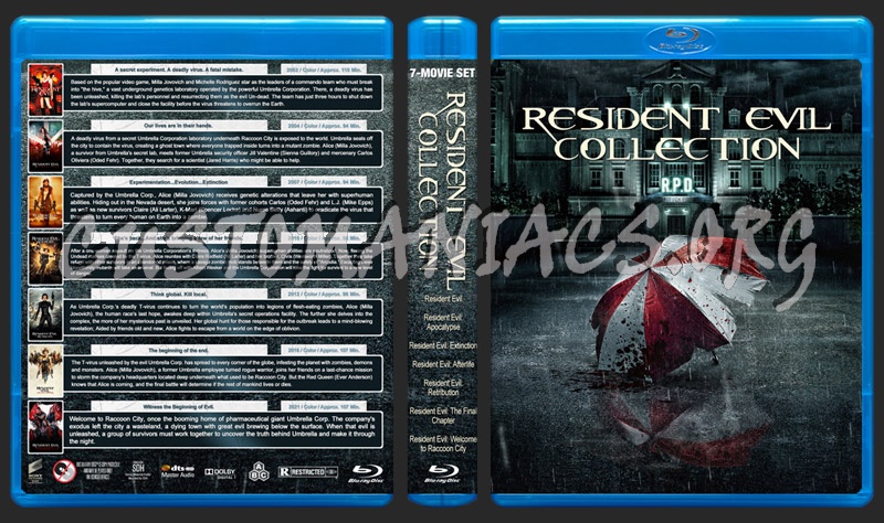 Resident Evil Collection (7) blu-ray cover