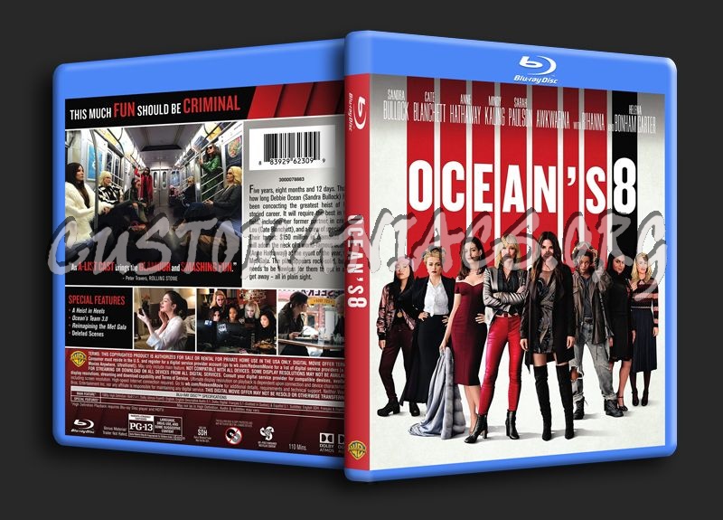 Ocean's 8 blu-ray cover