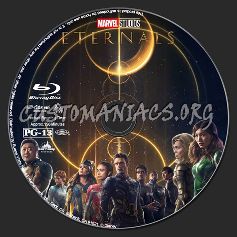 Eternals blu-ray label