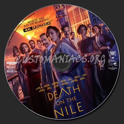 Death On The Nile (2022) 4K blu-ray label