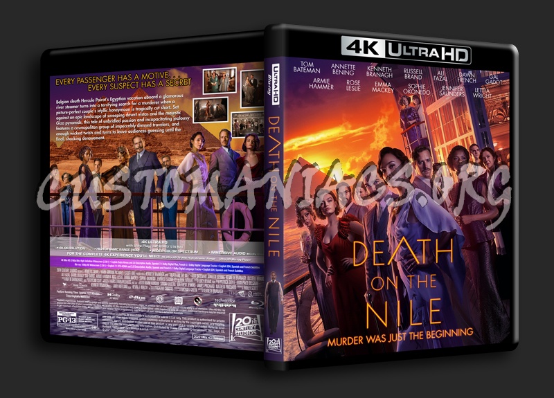 Death On The Nile (2022) 4K dvd cover