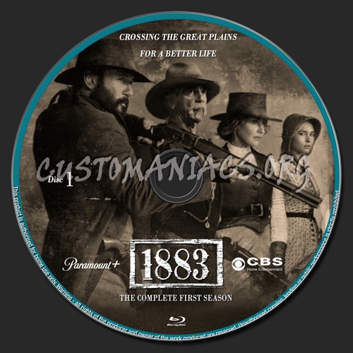 1883 Season 1 blu-ray label