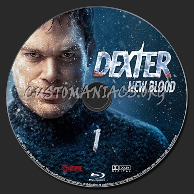 Dexter New Blood blu-ray label