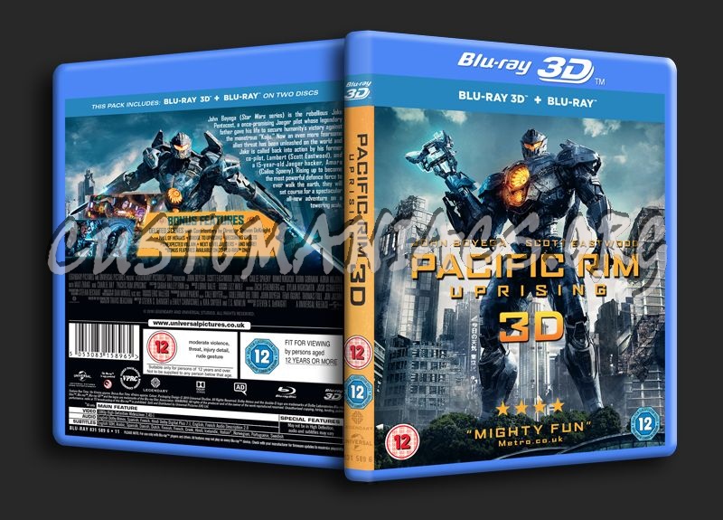 Pacific Rim Uprising 3D blu-ray cover