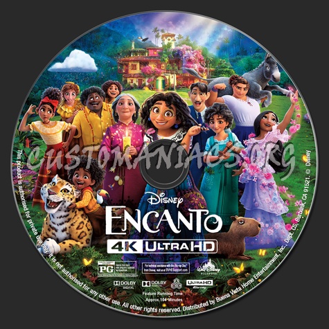 Encanto 4K blu-ray label