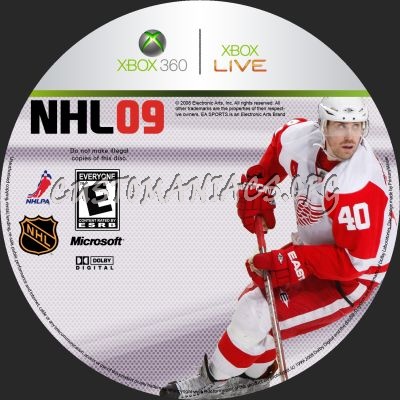 Ea's NHL 09 dvd label