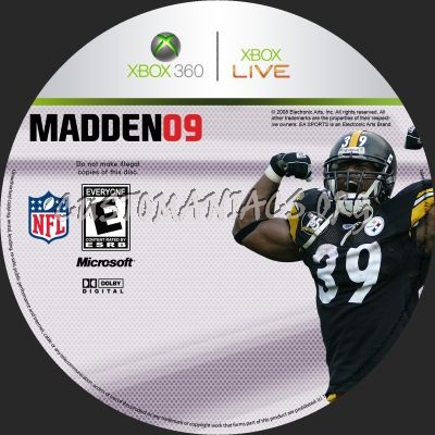 Ea's MADDEN 09 dvd label