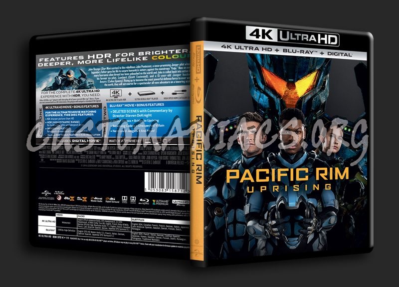 Pacific Rim Uprising 4K blu-ray cover