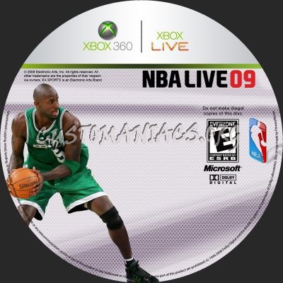 Ea's NBA LIVE 09 dvd label