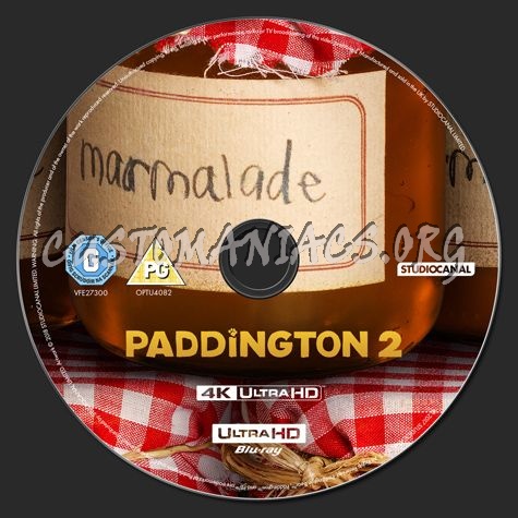 Paddington 2 4K blu-ray label