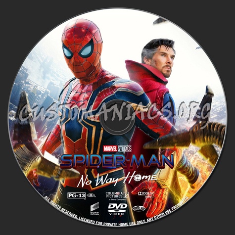 Spider-man: No Way Home dvd label