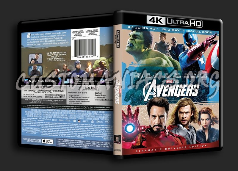 The Avengers 4K blu-ray cover