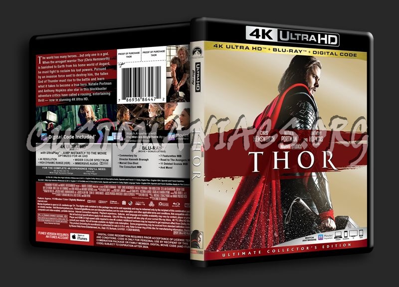 Thor 4K blu-ray cover