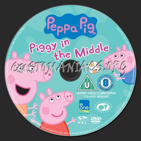 Peppa Pig Piggy in the Middle dvd label