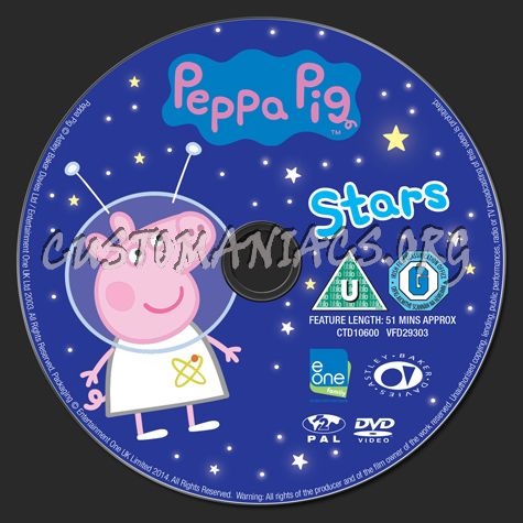 Peppa Pig Stars dvd label