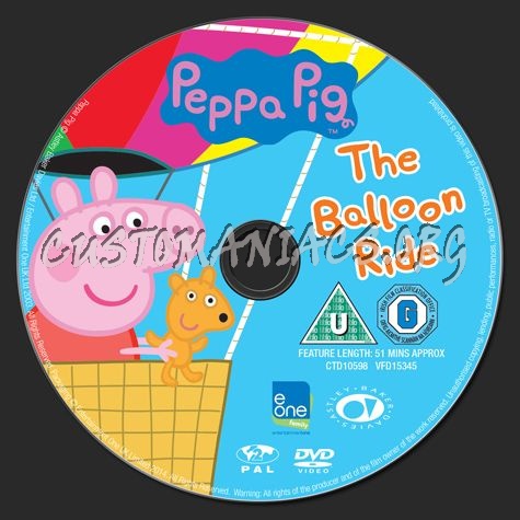 Peppa Pig The Balloon Ride dvd label