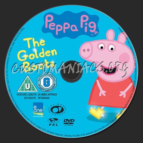 Peppa Pig The Golden Boots dvd label