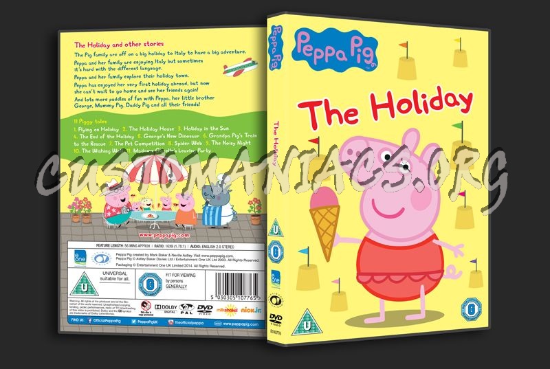 Peppa Pig The Holiday dvd cover