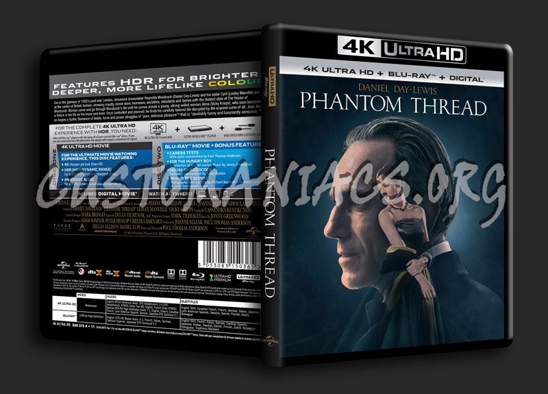 Phantom Thread 4K blu-ray cover