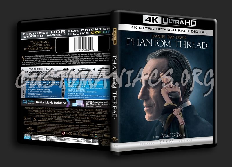 Phantom Thread 4K blu-ray cover