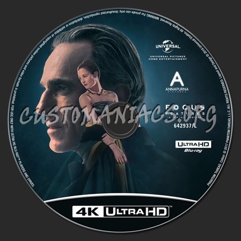 Phantom Thread 4K blu-ray label