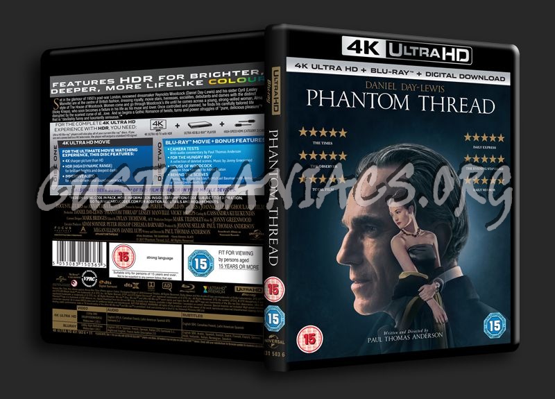 Phantom Thread 4K blu-ray cover