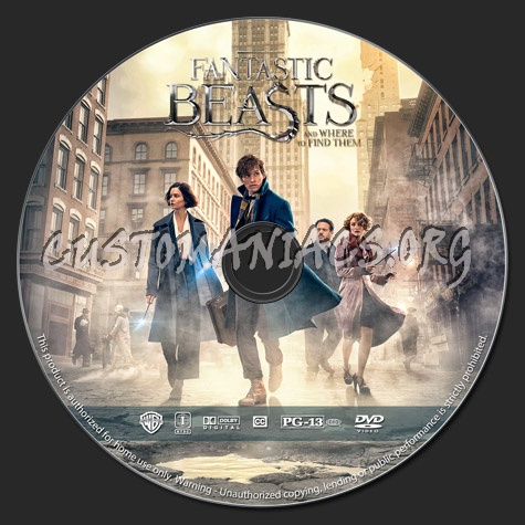 Fantastic Beasts and Where to Find Them dvd label