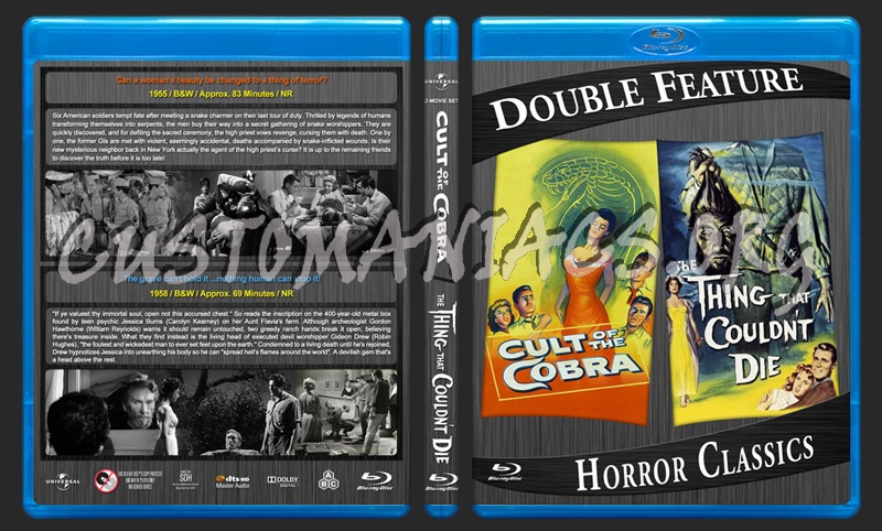 Horror Classics Double Feature blu-ray cover