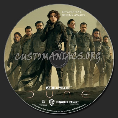 Dune 4K blu-ray label