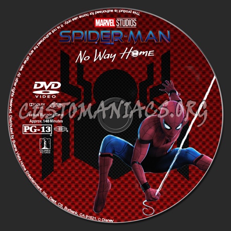 Spider-man: No Way Home dvd label