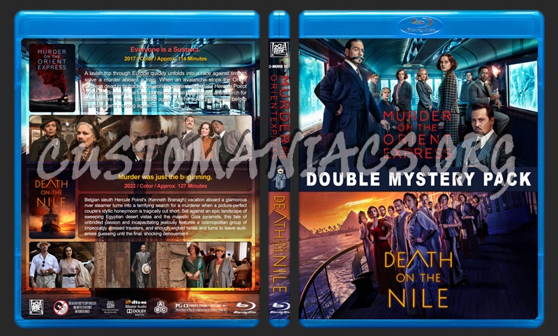 Murder on the Orient Express / Death on the Nile Double Feature blu-ray cover