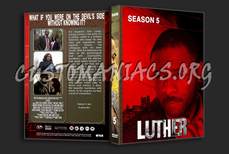 Luther 1-5 complete with Spine dvd cover