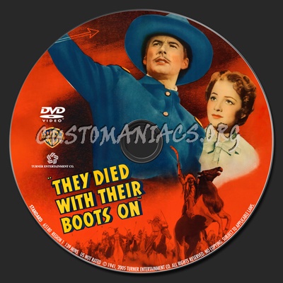 They Died with Their Boots On dvd label