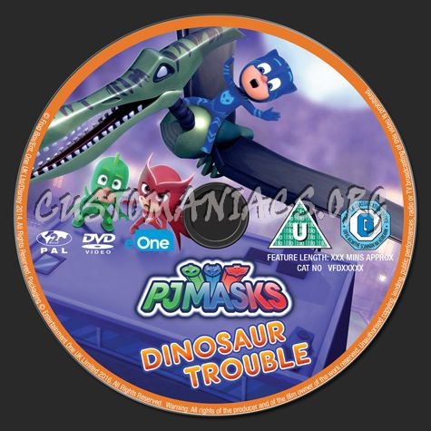 PJMasks Dinosaur Trouble dvd label