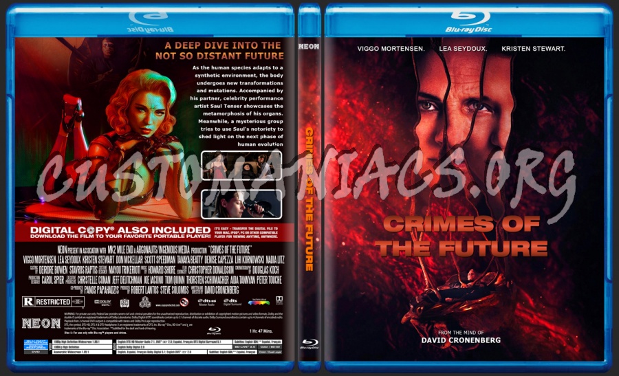 Crimes Of The Future blu-ray cover