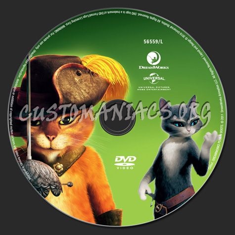 Puss in Boot dvd label