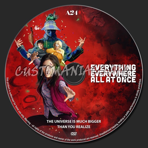 Everything Everywhere All At Once dvd label