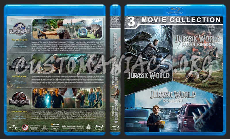 The Jurassic World Triple Feature blu-ray cover