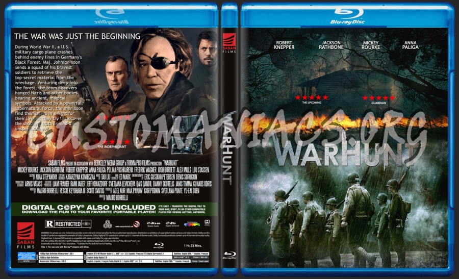 Warhunt blu-ray cover