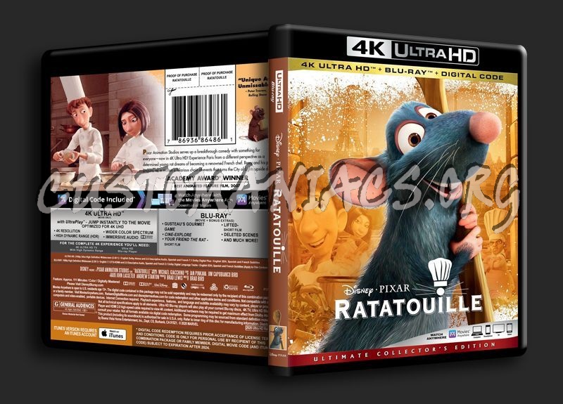 Ratatouille 4K blu-ray cover