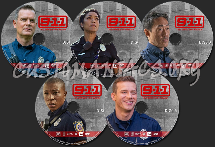 9-1-1 - Season 5 dvd label