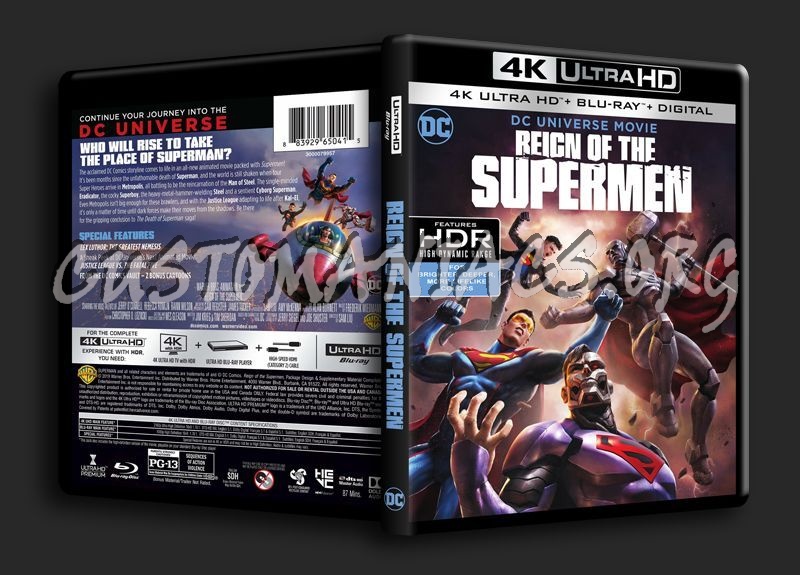 Reign of the Supermen 4K blu-ray cover