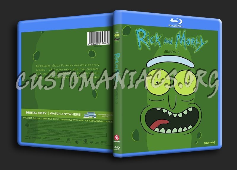 Rick and Morty Season 3 blu-ray cover