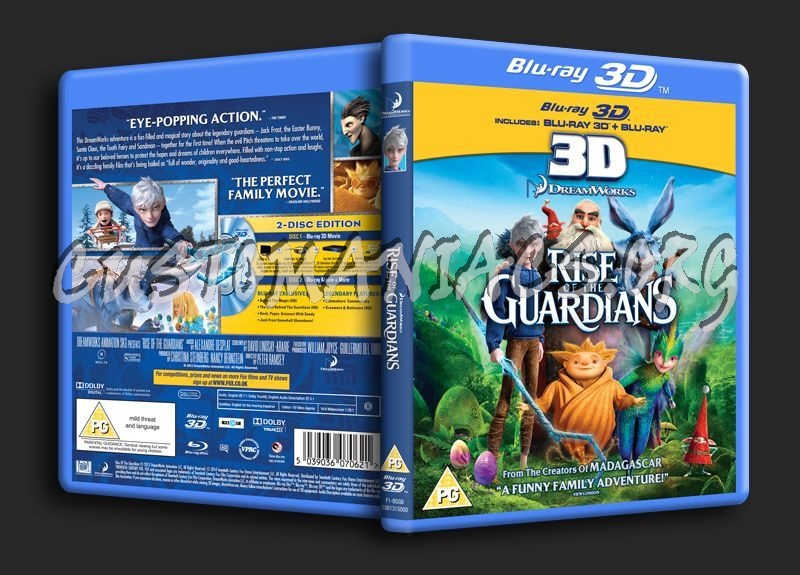 Rise of the Guardians 3D blu-ray cover