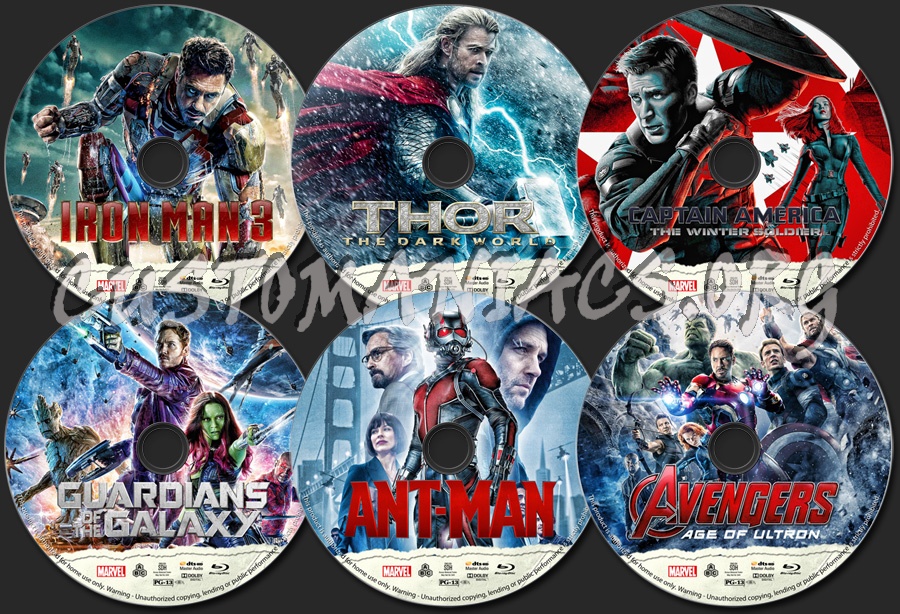 Marvel Studios Cinematic Universe - Phase Two blu-ray label