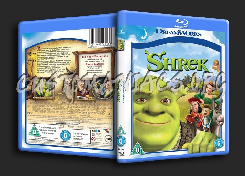 Shrek blu-ray cover