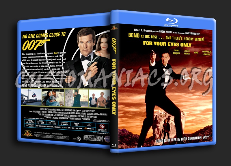 James Bond 007 - For Your Eyes Only blu-ray cover