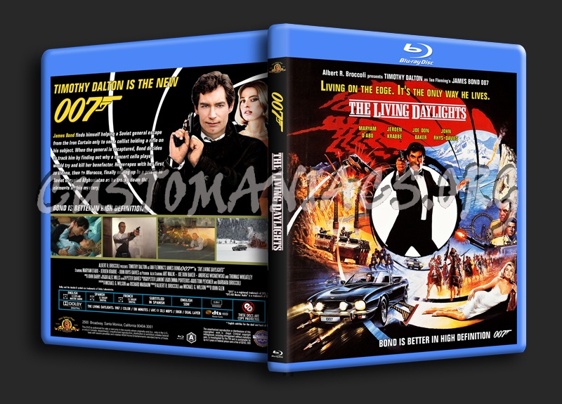 James Bond 007 - The Living Daylights blu-ray cover