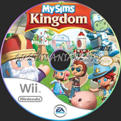 MySims Kingdom dvd label