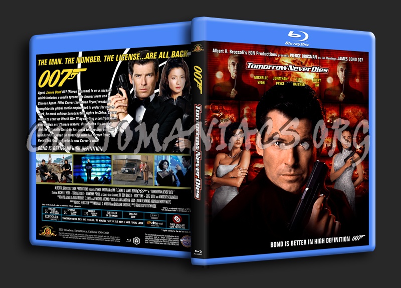 James Bond 007 - Tomorrow Never Dies blu-ray cover